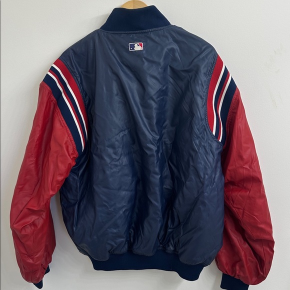 VINTAGE Majestic Navy and Red Atlanta Braves Puffer Jacket - Picture 4 of 6